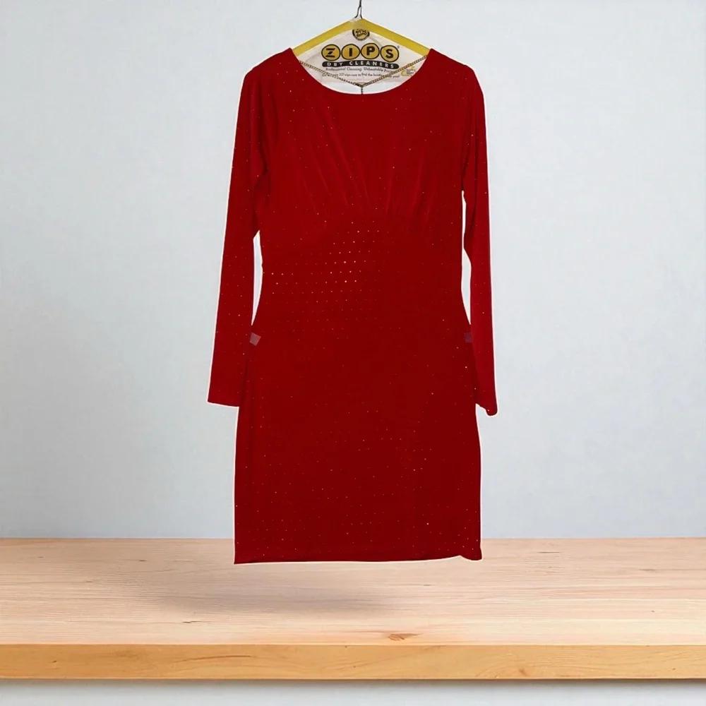 Michael Kors Red Long Sleeve Dress - Picture 2 of 4
